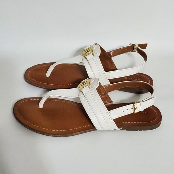 Tommy Hilfiger Women's White Sandals - Picture 3 of 9